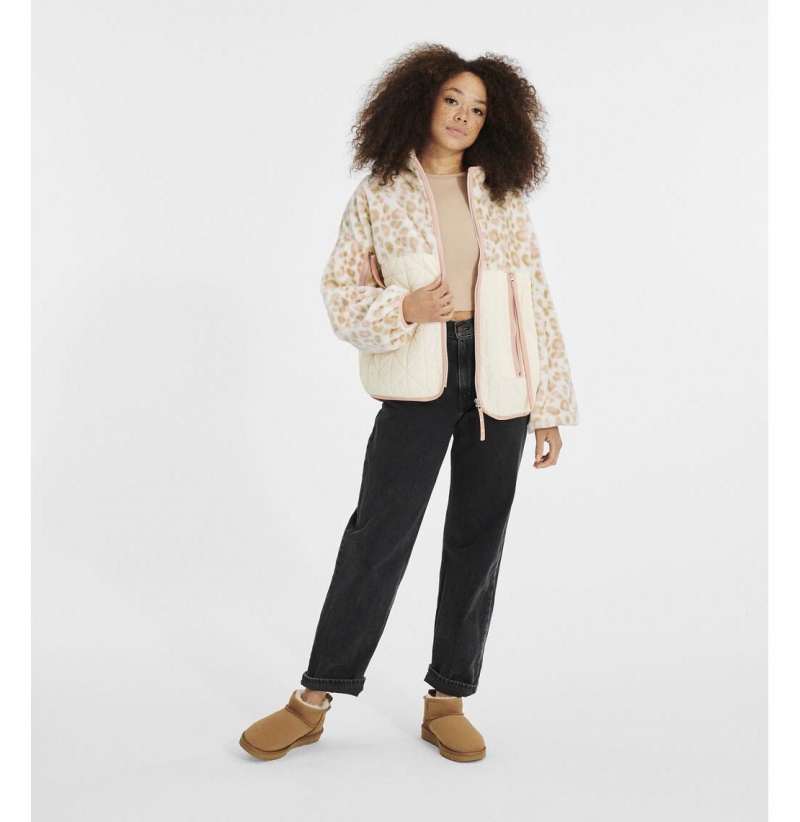 UGG Marlene Prešívané Bundy Damske Biele | SK-578YEWXDT