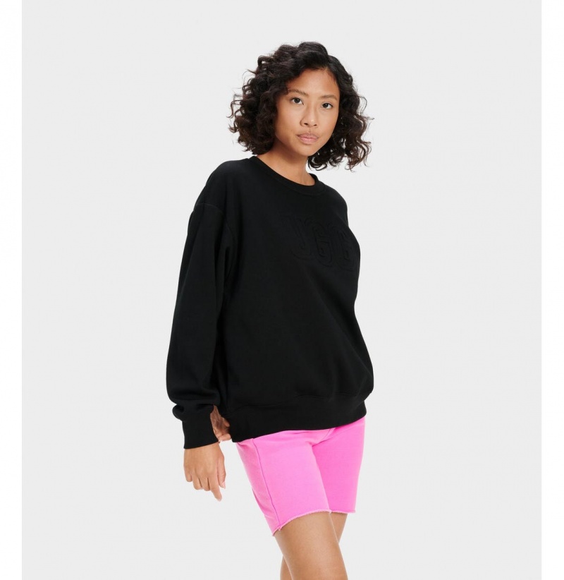 UGG Meghan Crewneck Mikina Damske Čierne | SK-317EKWLMQ