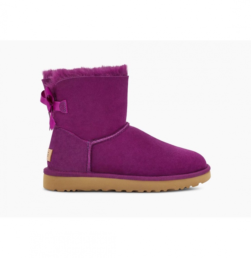 UGG Mini Bailey Bow II Čižmy Z Ovčej Kože Damske Nachový | SK-396TDQIGO