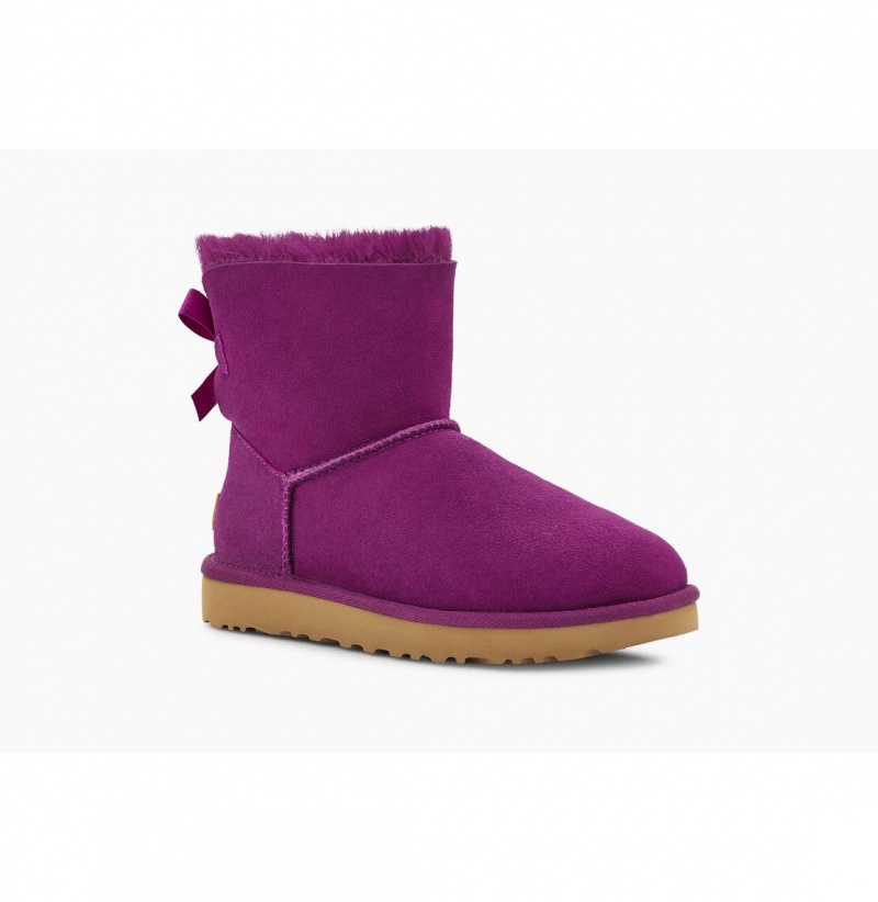 UGG Mini Bailey Bow II Čižmy Z Ovčej Kože Damske Nachový | SK-396TDQIGO