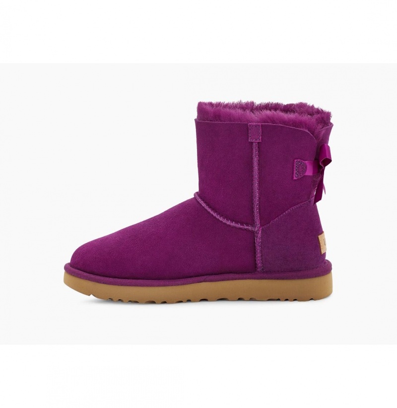 UGG Mini Bailey Bow II Čižmy Z Ovčej Kože Damske Nachový | SK-396TDQIGO