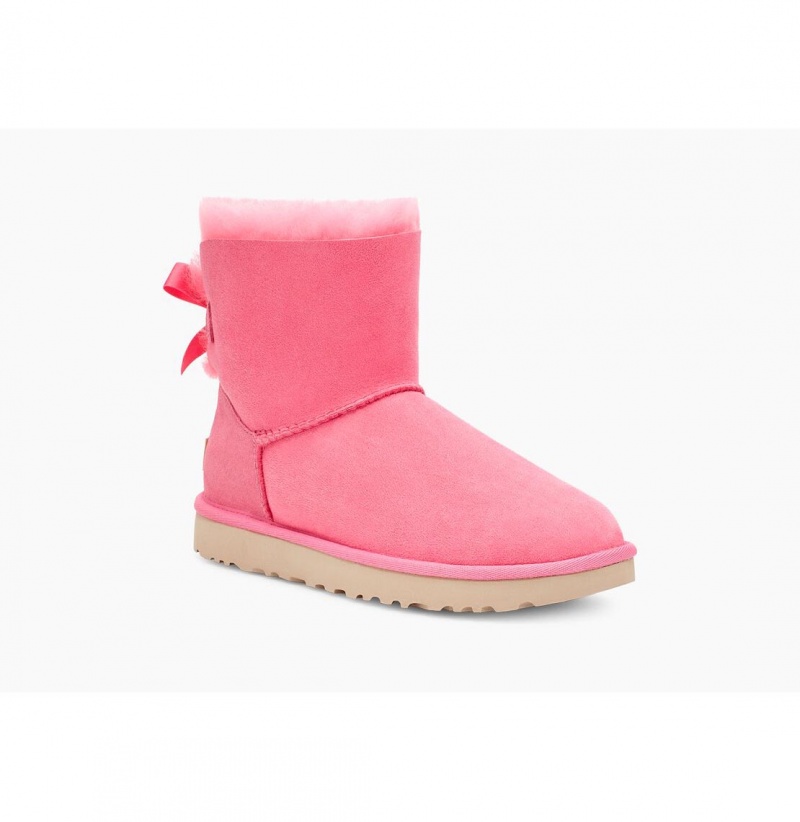 UGG Mini Bailey Bow II Čižmy Z Ovčej Kože Damske Ruzove Ruzove | SK-189LYOPIS