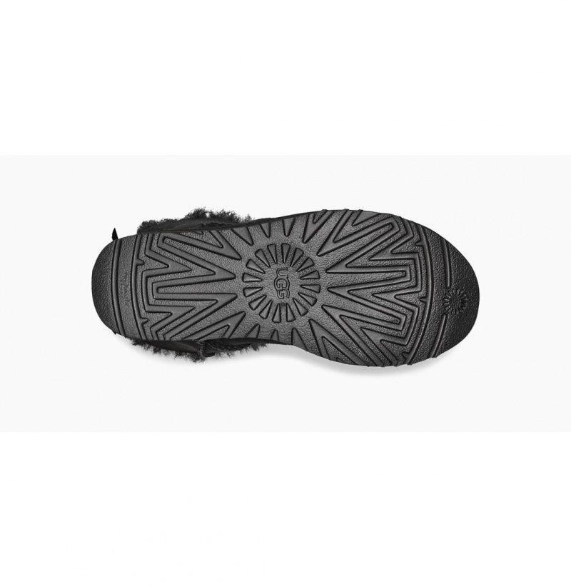 UGG Mini Bailey Bow II Čižmy Z Ovčej Kože Damske Čierne | SK-034MYSXBK