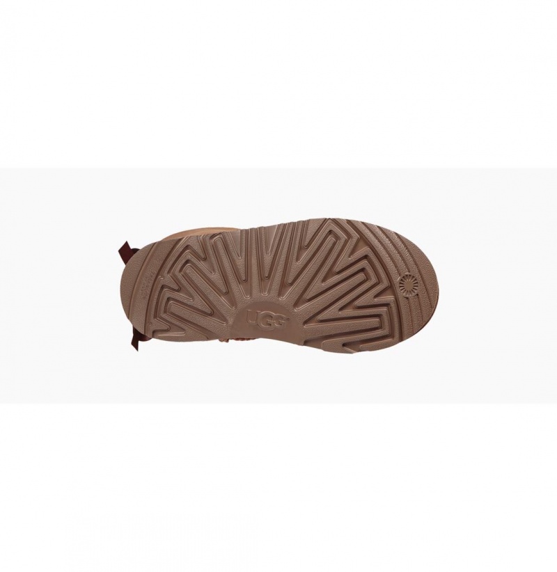 UGG Mini Bailey Bow II Čižmy Z Ovčej Kože Detske Hnede | SK-639ELIUKV