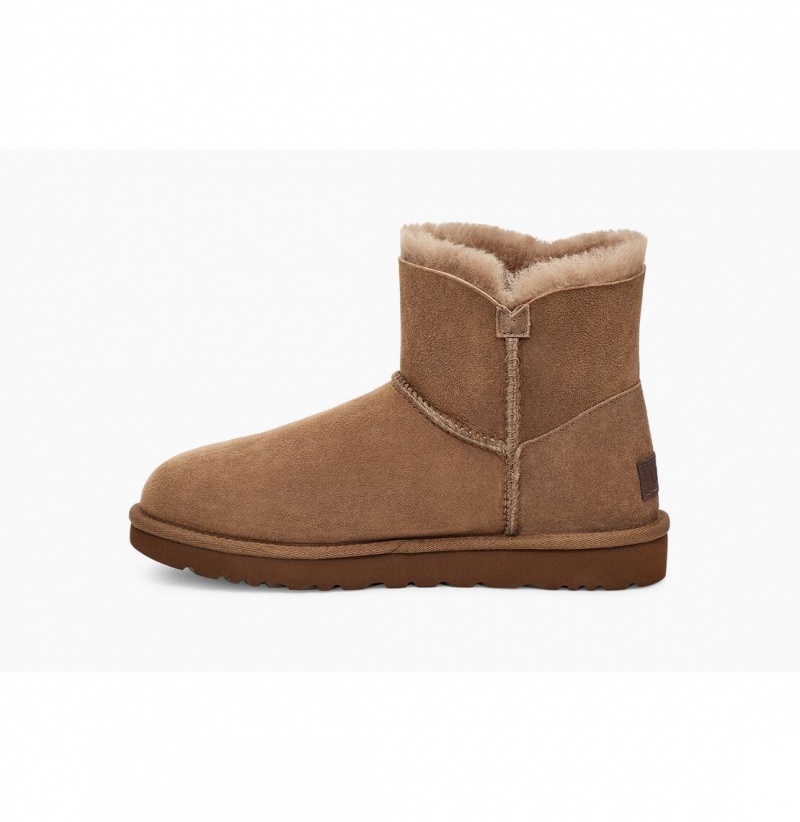 UGG Mini Bailey Button II Čižmy Z Ovčej Kože Damske Hnede | SK-284ALZXVI