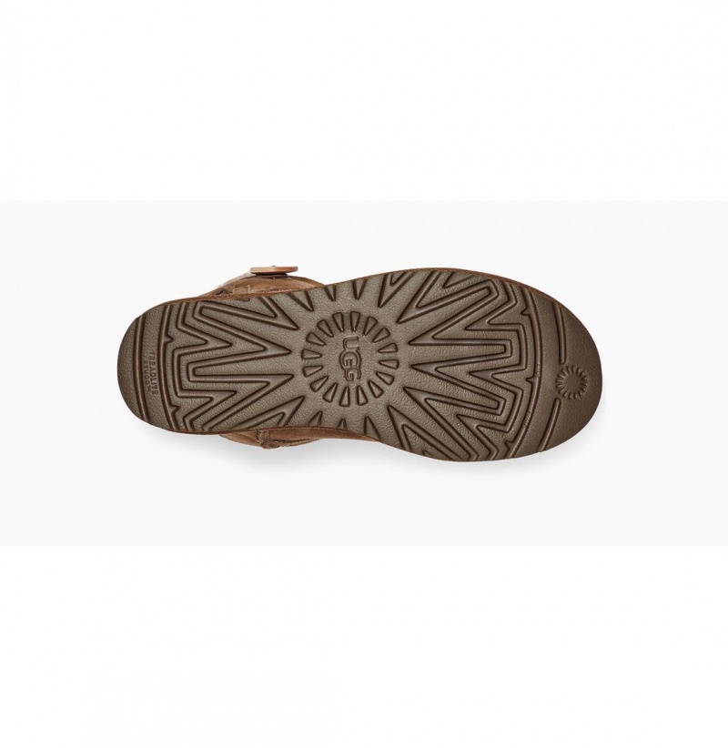 UGG Mini Bailey Button II Čižmy Z Ovčej Kože Damske Hnede | SK-284ALZXVI