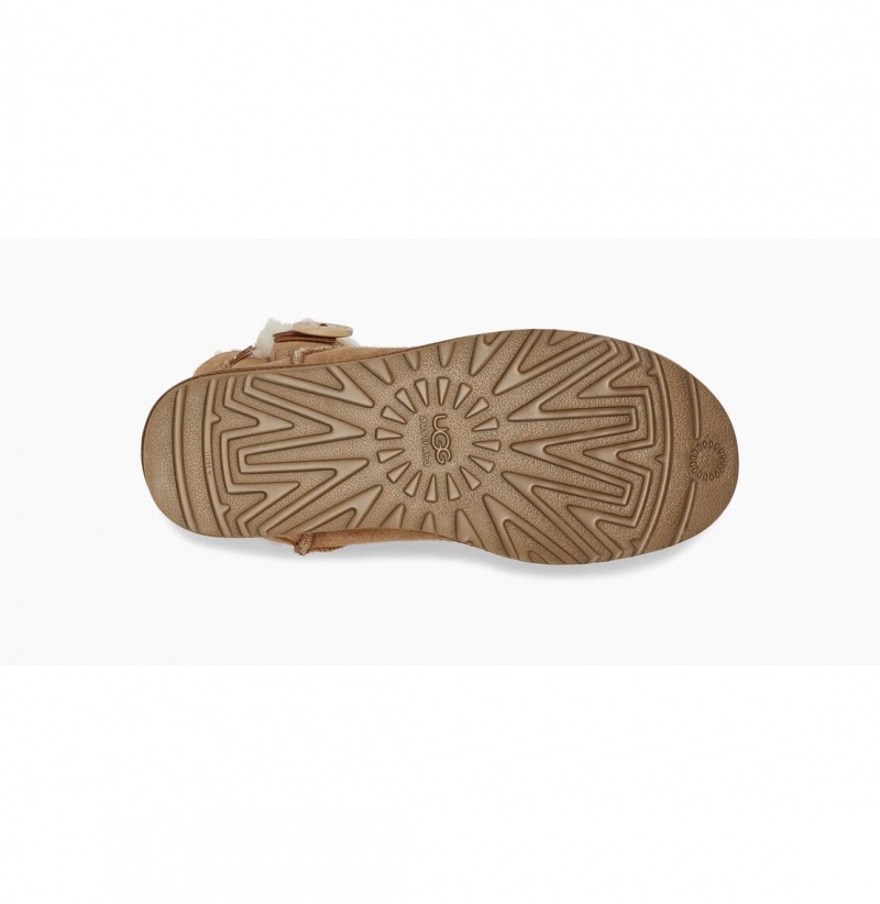 UGG Mini Bailey Button II Čižmy Z Ovčej Kože Damske Hnede | SK-326VFYTOJ