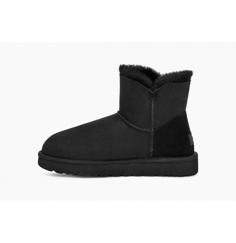 UGG Mini Bailey Button II Čižmy Z Ovčej Kože Damske Čierne | SK-506CONRJU