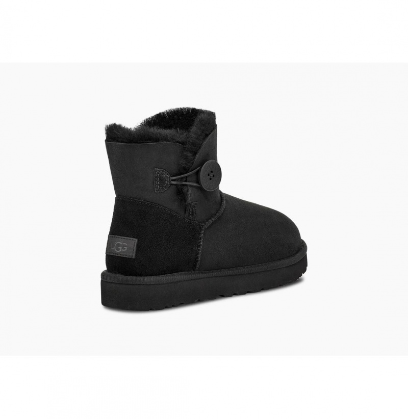 UGG Mini Bailey Button II Čižmy Z Ovčej Kože Damske Čierne | SK-506CONRJU