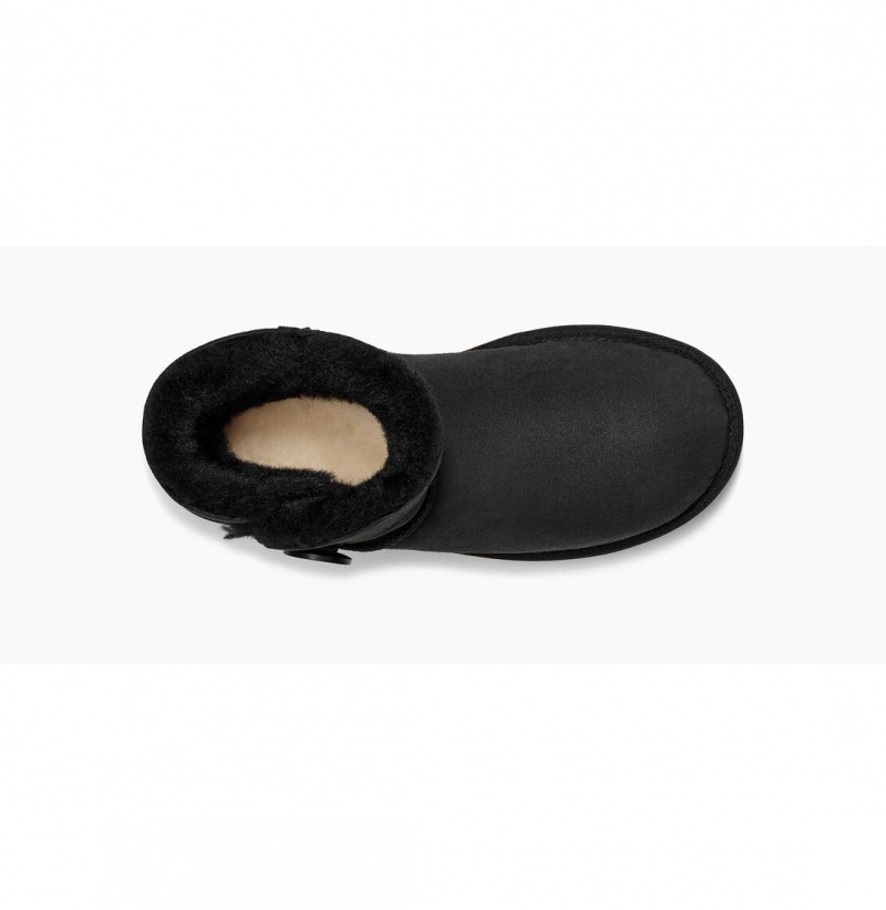 UGG Mini Bailey Button II Čižmy Z Ovčej Kože Damske Čierne | SK-506CONRJU