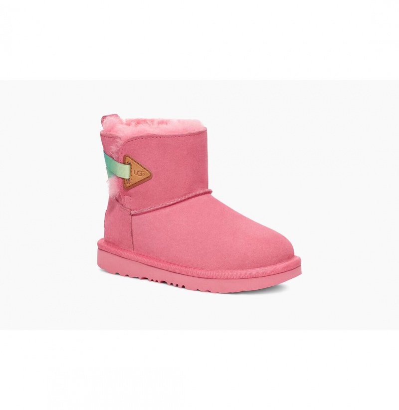 UGG Mini Bailey Flex Rainbow Čižmy Z Ovčej Kože Detske Ruzove Ruzove Viacfarebný | SK-927FWMDAX