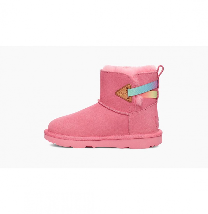 UGG Mini Bailey Flex Rainbow Čižmy Z Ovčej Kože Detske Ruzove Ruzove Viacfarebný | SK-927FWMDAX