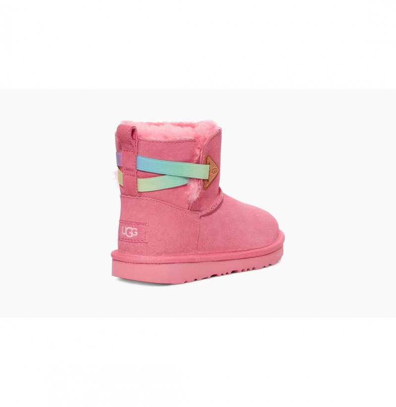 UGG Mini Bailey Flex Rainbow Čižmy Z Ovčej Kože Detske Ruzove Ruzove Viacfarebný | SK-927FWMDAX