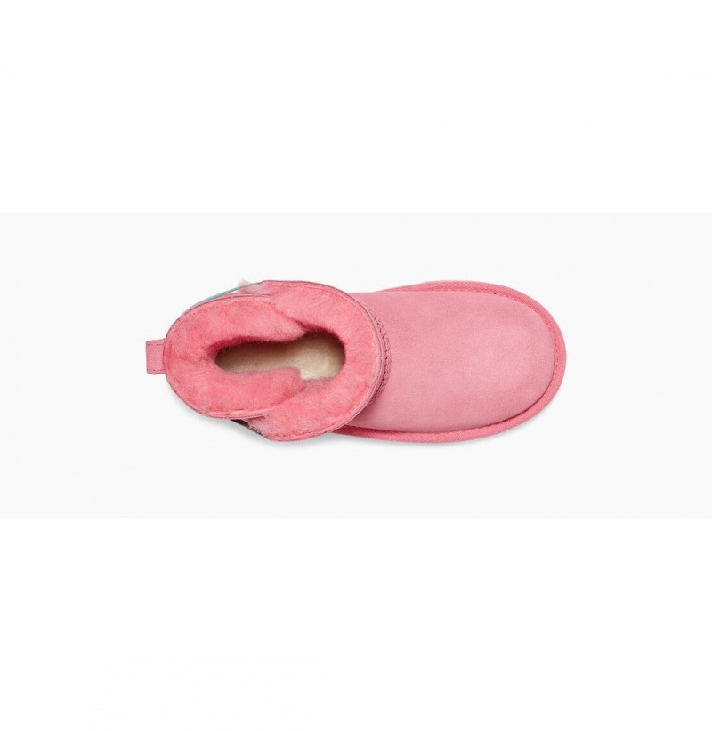 UGG Mini Bailey Flex Rainbow Čižmy Z Ovčej Kože Detske Ruzove Ruzove Viacfarebný | SK-927FWMDAX