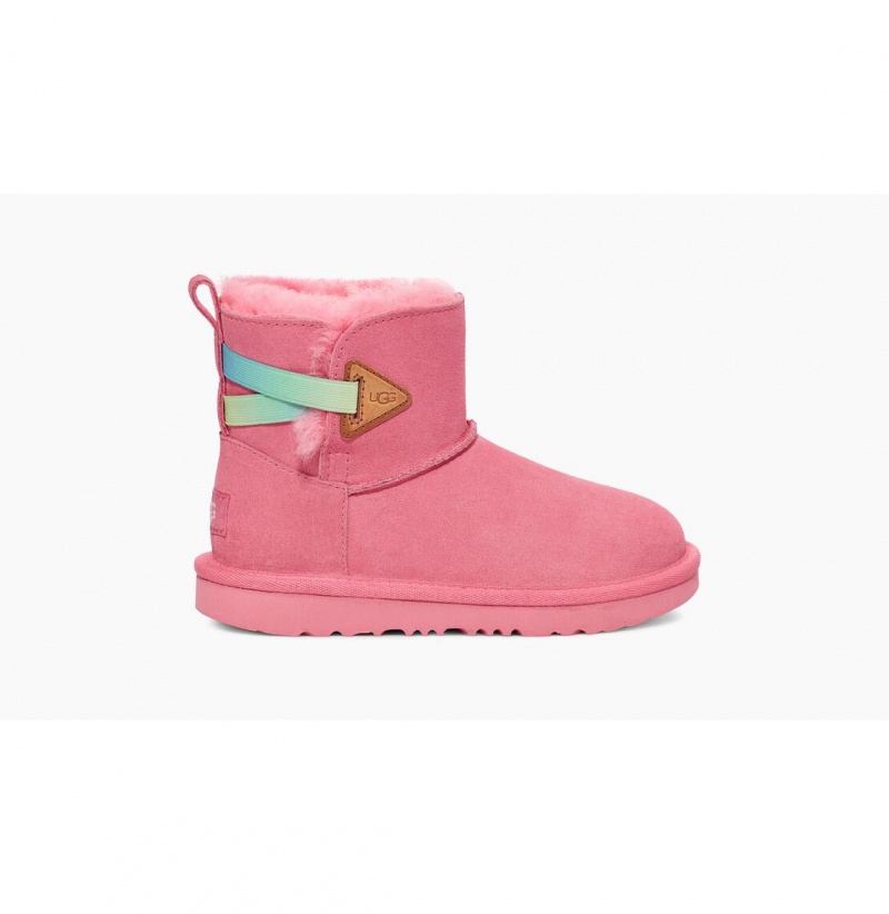 UGG Mini Bailey Flex Rainbow Čižmy Z Ovčej Kože Detske Ruzove Ruzove Viacfarebný | SK-927FWMDAX