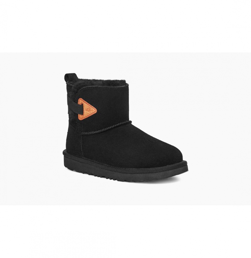 UGG Mini Bailey Flex Čižmy Z Ovčej Kože Detske Čierne | SK-196WUMKVY