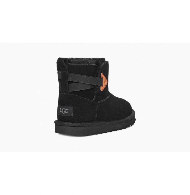 UGG Mini Bailey Flex Čižmy Z Ovčej Kože Detske Čierne | SK-196WUMKVY