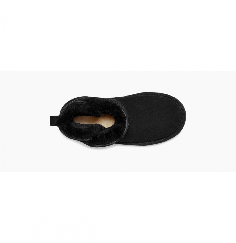 UGG Mini Bailey Flex Čižmy Z Ovčej Kože Detske Čierne | SK-196WUMKVY