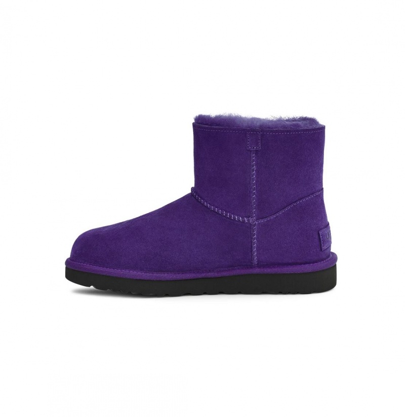 UGG Mini Bailey Logo Remienkove Semisove Čižmy Z Ovčej Kože Damske Nachový | SK-750LWPRQB
