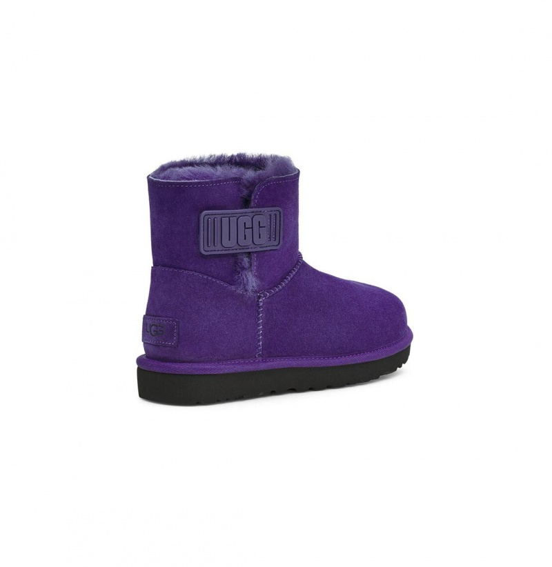 UGG Mini Bailey Logo Remienkove Semisove Čižmy Z Ovčej Kože Damske Nachový | SK-750LWPRQB