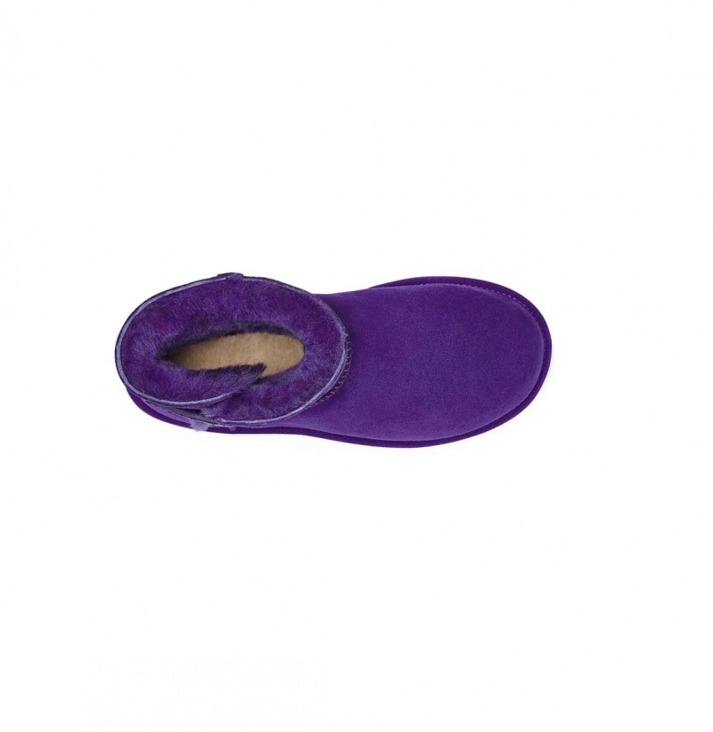 UGG Mini Bailey Logo Remienkove Semisove Čižmy Z Ovčej Kože Damske Nachový | SK-750LWPRQB