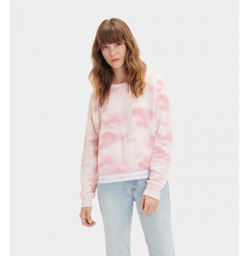UGG Nena Crewneck Mikina s Kapucnou Damske Ruzove Kvetinové | SK-478JDLSXI
