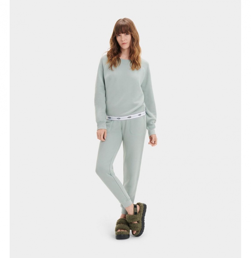 UGG Nena Crewneck Mikina s Kapucnou Damske Svetlo Zelene | SK-416OLFAMQ