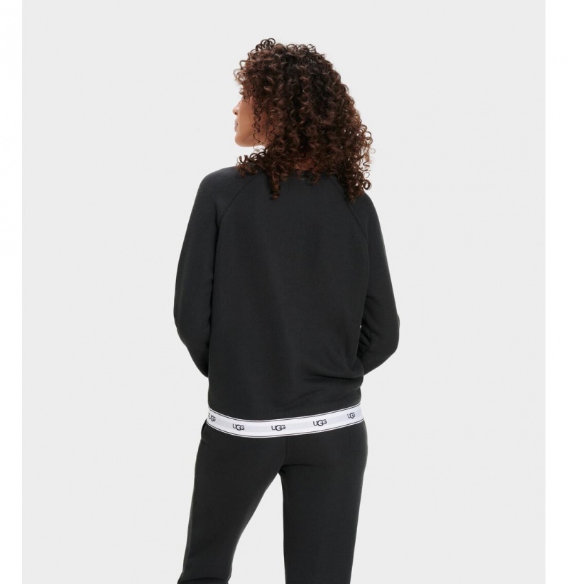 UGG Nena Crewneck Mikina s Kapucnou Damske Čierne | SK-905XSTMDP