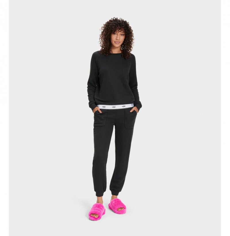 UGG Nena Crewneck Mikina s Kapucnou Damske Čierne | SK-905XSTMDP