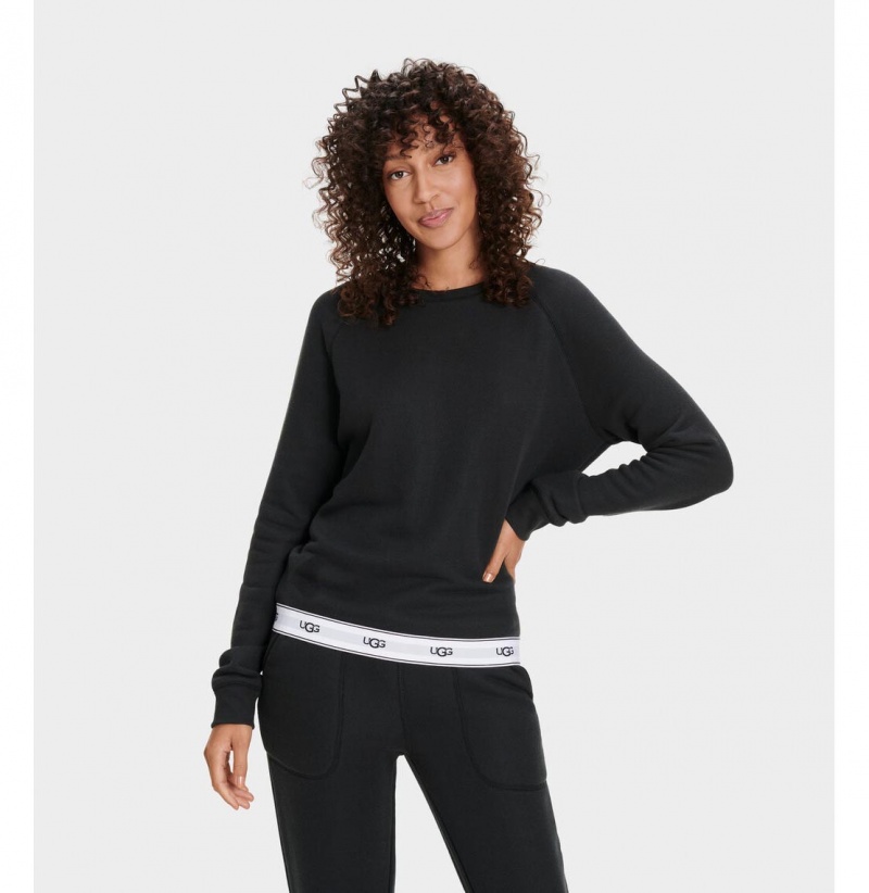UGG Nena Crewneck Mikina s Kapucnou Damske Čierne | SK-905XSTMDP