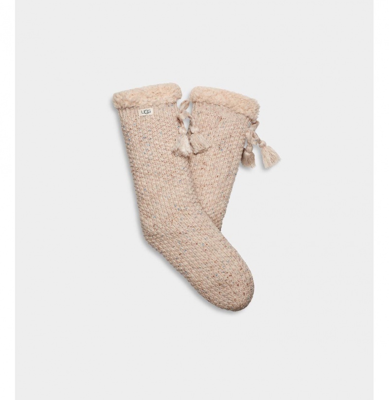 UGG Nessie Fleece Podsite Ponozky Damske Béžové | SK-478QUXGET