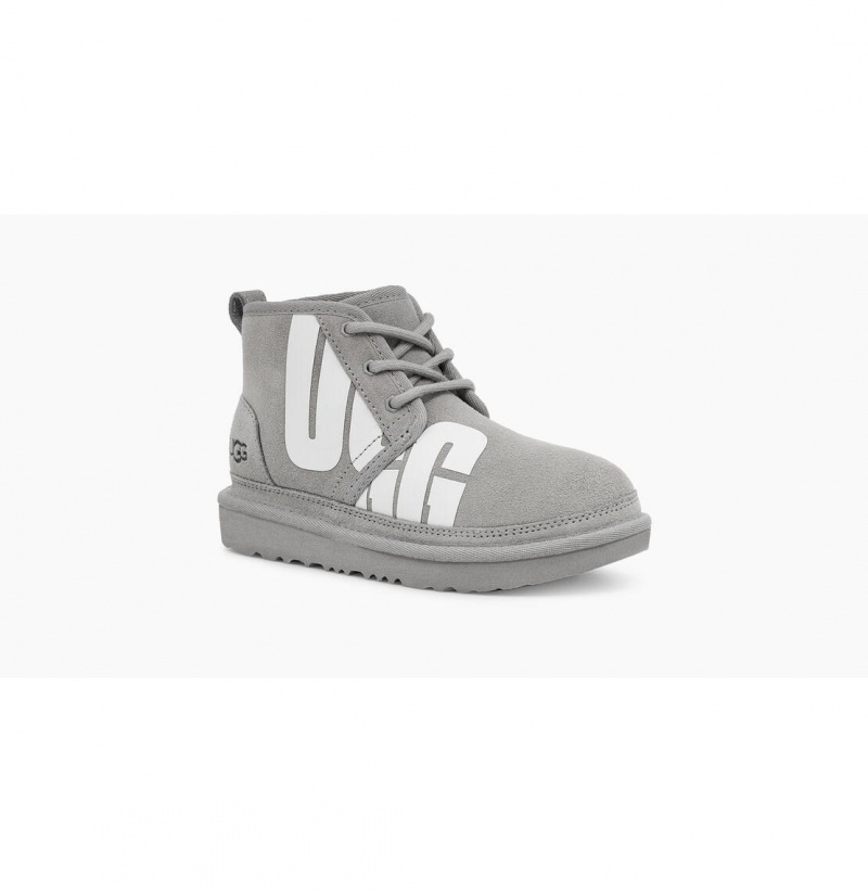 UGG Neumel Chopd Chukka Topanky Detske Siva Biele | SK-347BYNUJL