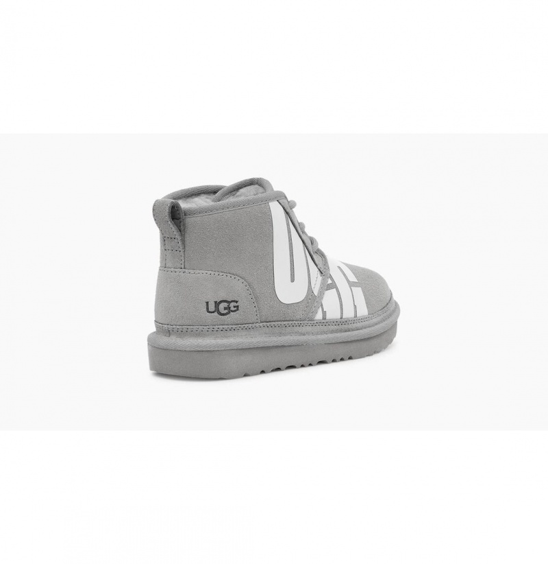 UGG Neumel Chopd Chukka Topanky Detske Siva Biele | SK-347BYNUJL