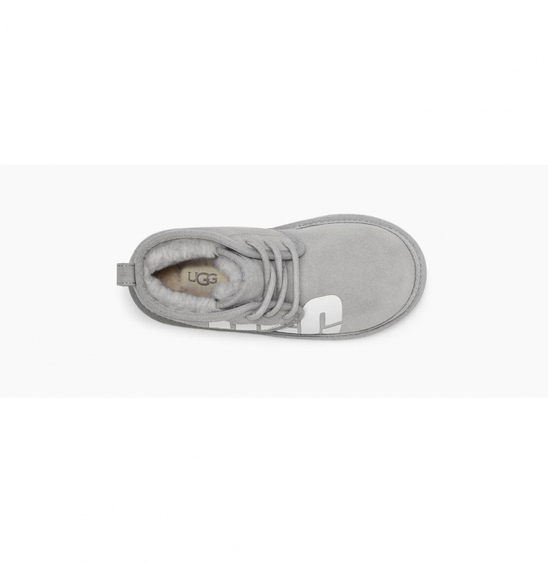 UGG Neumel Chopd Chukka Topanky Detske Siva Biele | SK-347BYNUJL