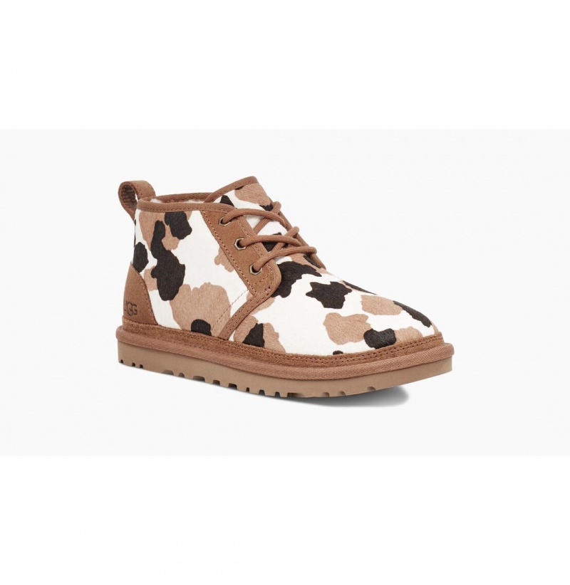 UGG Neumel Cow Print Chukka Topanky Damske Hnede | SK-348GBHPFV