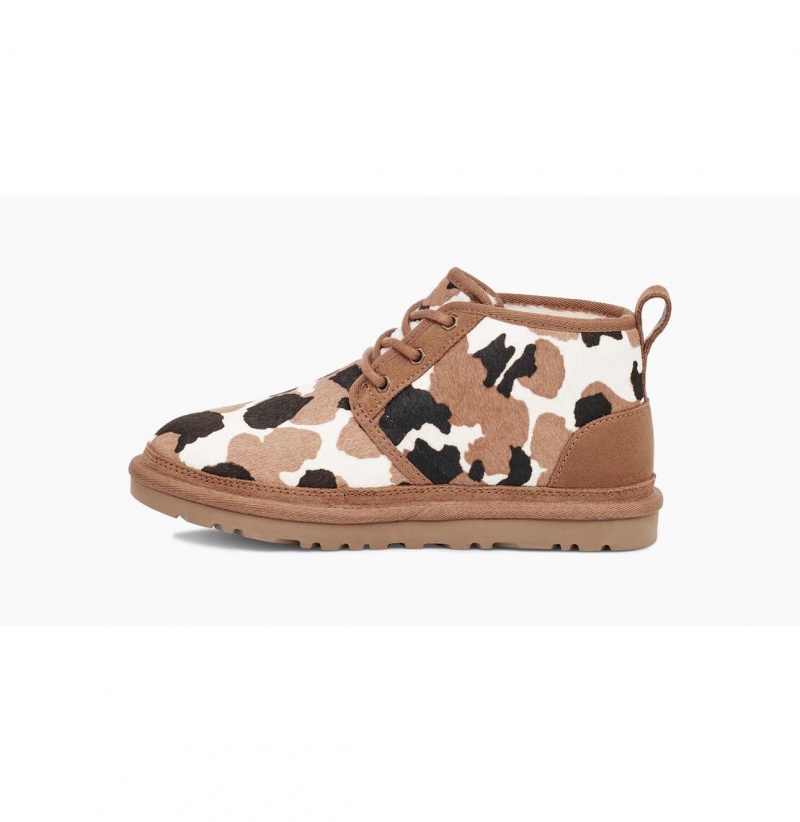 UGG Neumel Cow Print Chukka Topanky Damske Hnede | SK-348GBHPFV