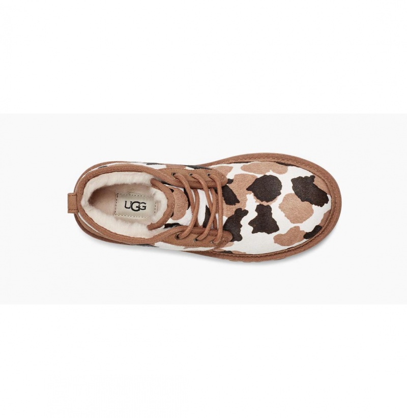 UGG Neumel Cow Print Chukka Topanky Damske Hnede | SK-348GBHPFV