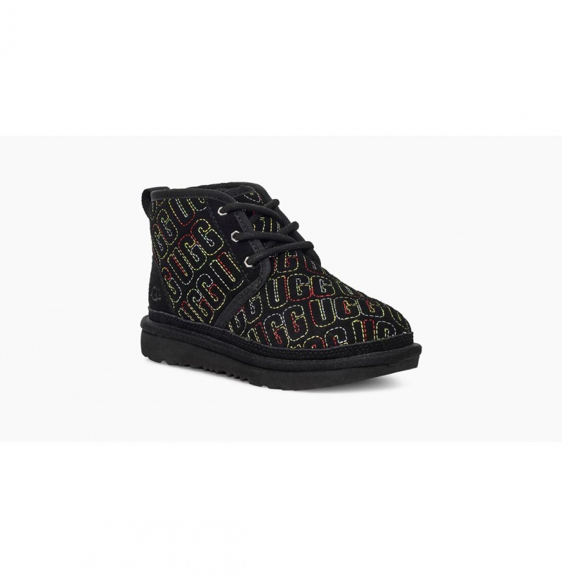 UGG Neumel II Grafika Stitch Chukka Topanky Detske Čierne | SK-086BKMGZN