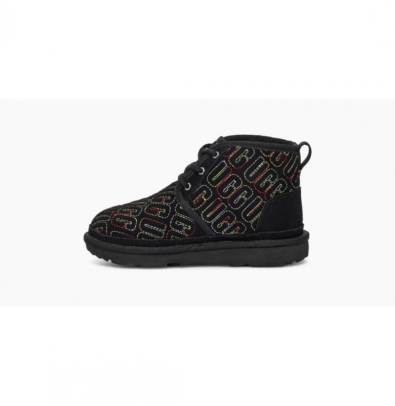 UGG Neumel II Grafika Stitch Chukka Topanky Detske Čierne | SK-086BKMGZN