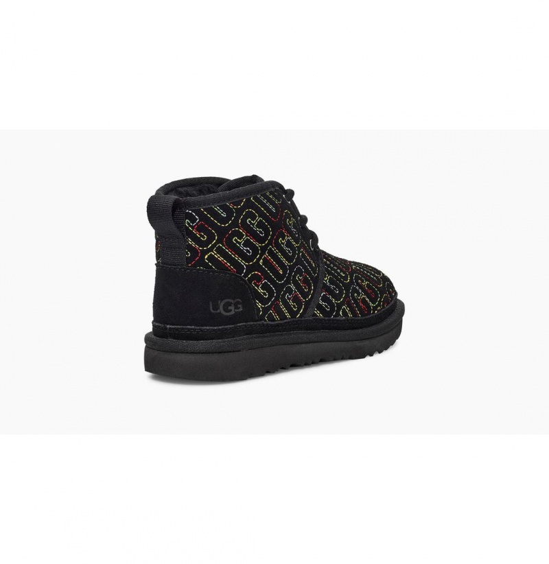 UGG Neumel II Grafika Stitch Chukka Topanky Detske Čierne | SK-086BKMGZN