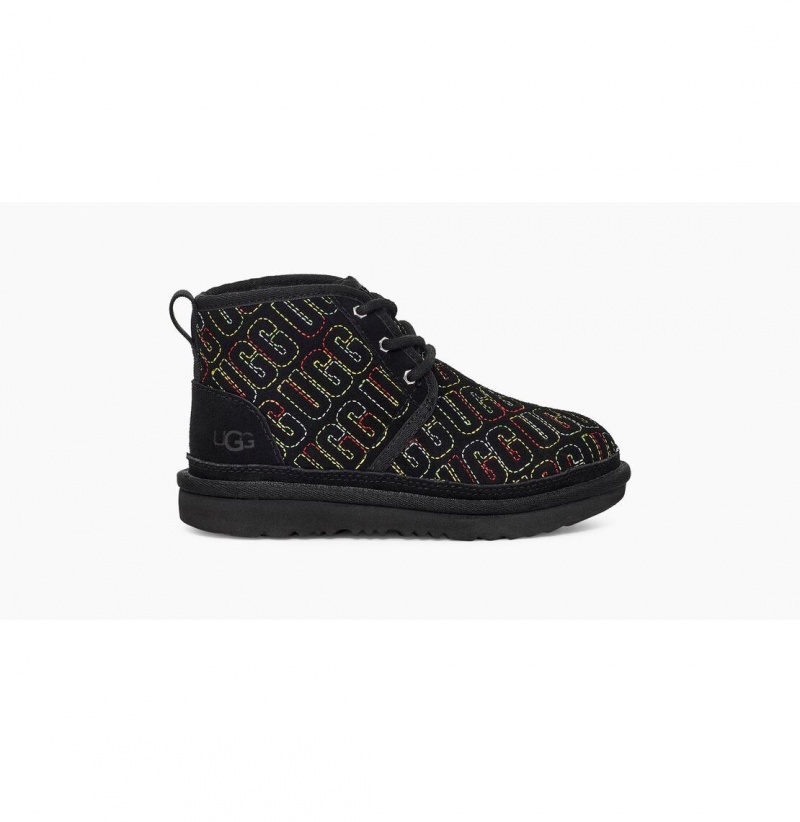UGG Neumel II Grafika Stitch Chukka Topanky Detske Čierne | SK-086BKMGZN
