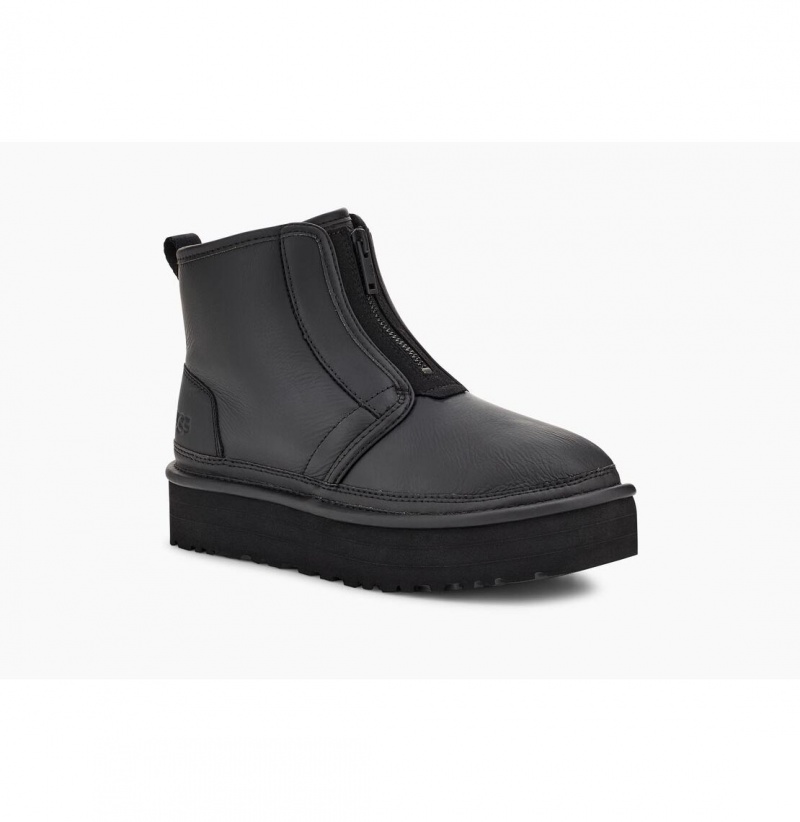 UGG Neumel Platforme Zip Chukka Topanky Damske Čierne Biele | SK-532HJXQYW