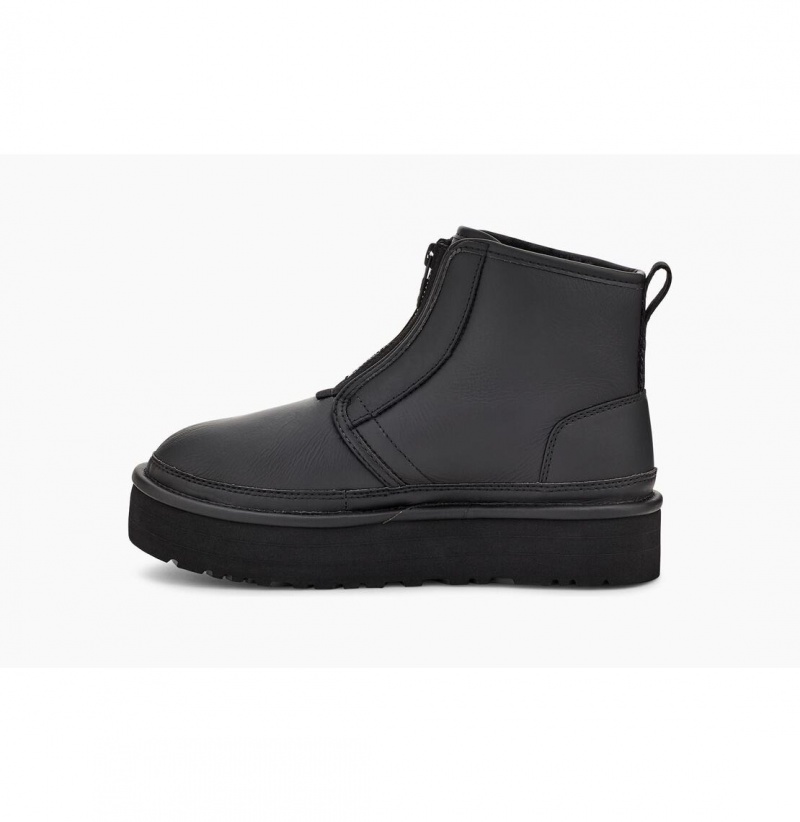 UGG Neumel Platforme Zip Chukka Topanky Damske Čierne Biele | SK-532HJXQYW