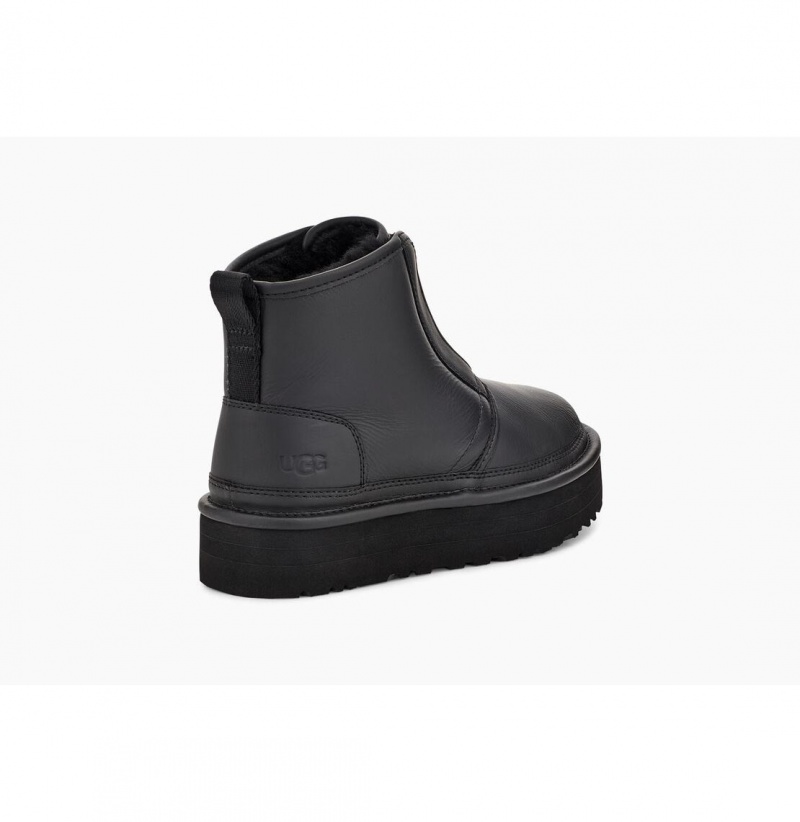 UGG Neumel Platforme Zip Chukka Topanky Damske Čierne Biele | SK-532HJXQYW