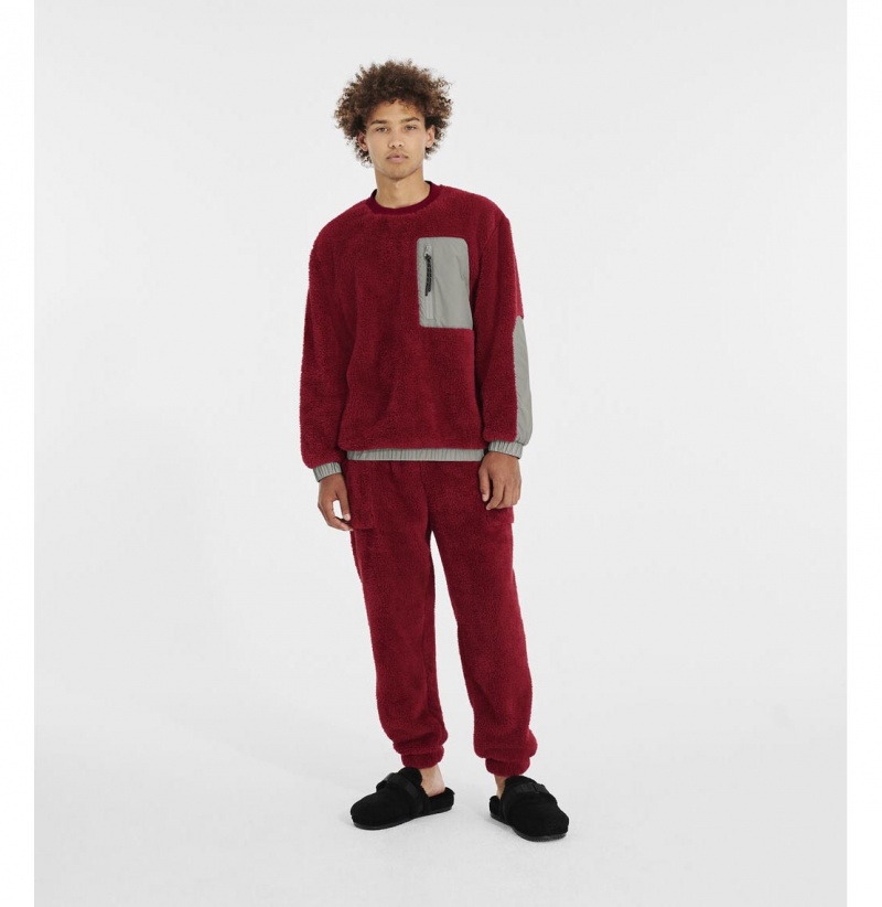 UGG Niko Sherpa Jogger Nohavice Panske Červené | SK-934JGOQRY