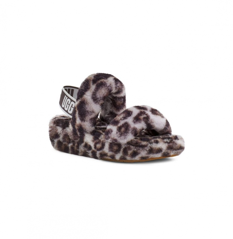 UGG Oh Yeah Panther Print Papuce Damske Siva | SK-836YOCGQB