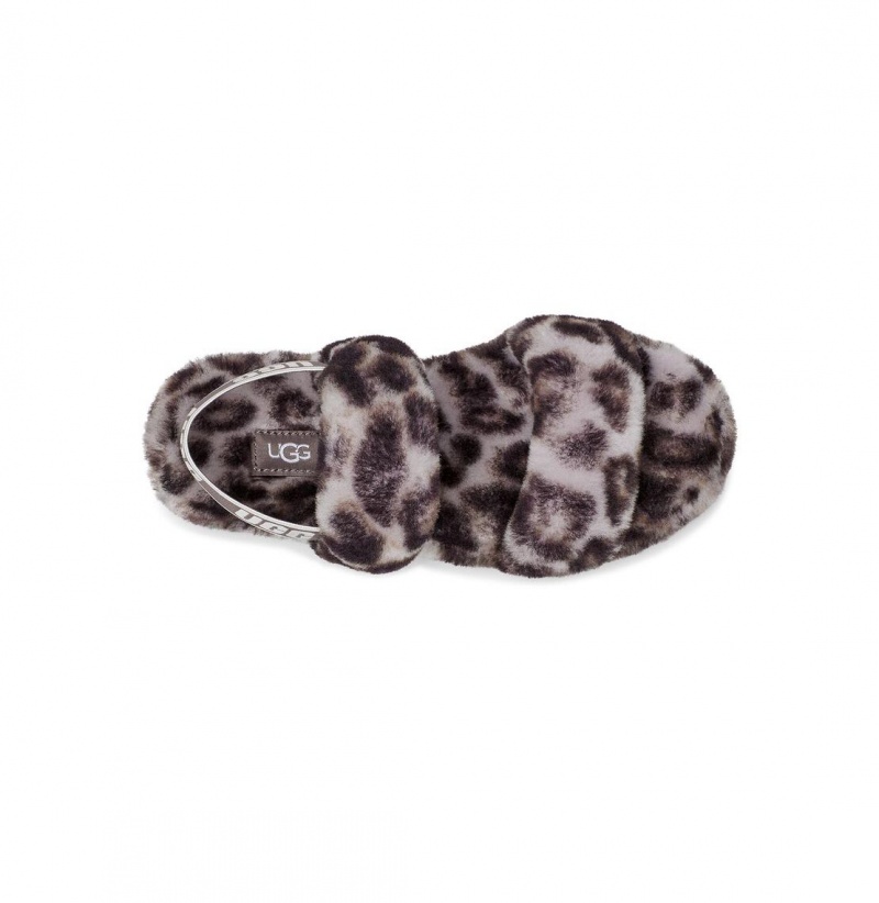 UGG Oh Yeah Panther Print Papuce Damske Siva | SK-836YOCGQB