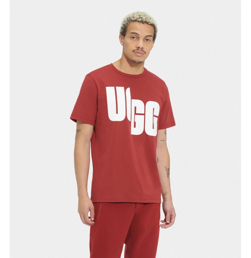 UGG Oversized Logo Chopd Tricko Damske Červené | SK-831OMJIFE