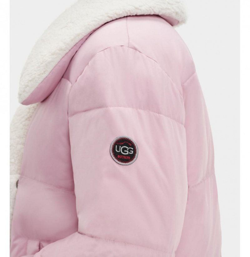 UGG Patricia Sherpa Podsite Puffer Bundy Damske Ruzove | SK-780BHYCEW