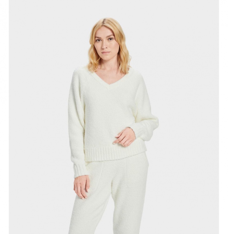 UGG Paula V Neck Svetre Damske Krém | SK-738OPHTKV